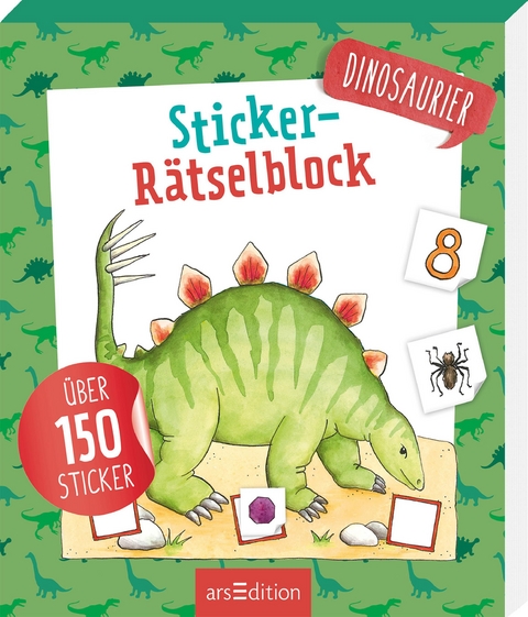 Sticker-R&auml;tselblock Dinosaurier