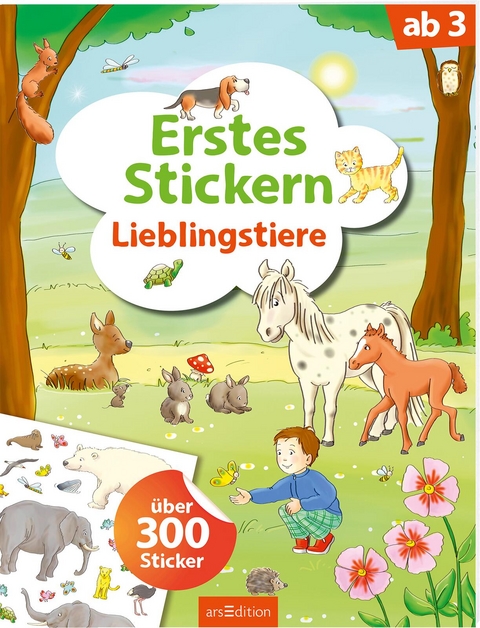 Erstes Stickern &ndash; Lieblingstiere