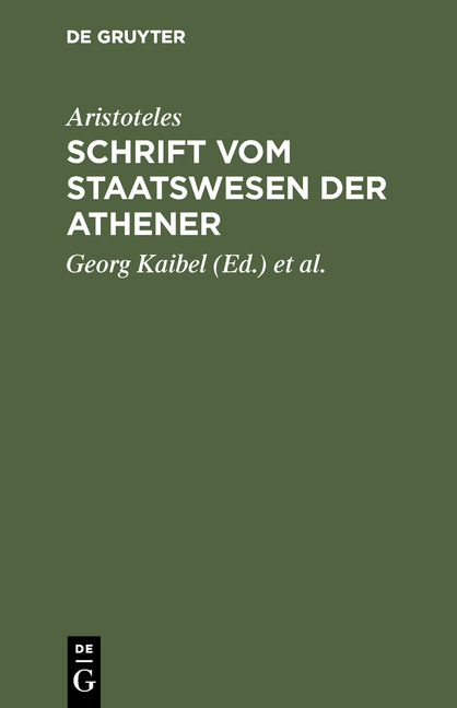 Schrift vom Staatswesen der Athener - 