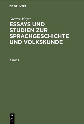 Essays und Studien zur Sprachgeschichte und Volkskunde. Band 1