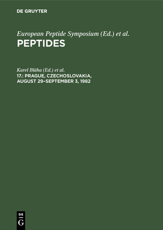 Peptides / Prague, Czechoslovakia, August 29–September 3, 1982