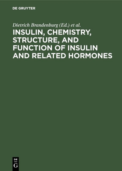 Insulin, chemistry, structure, and function of insulin and related hormones - 