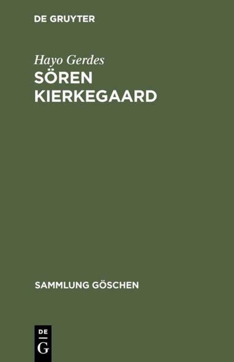 S&ouml;ren Kierkegaard - Hayo Gerdes