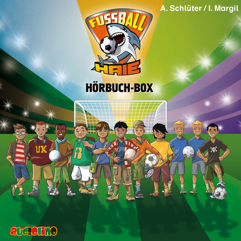 Fu&szlig;ball-Haie H&ouml;rbuch-Box - Andreas Schl&uuml;ter, Irene Margil