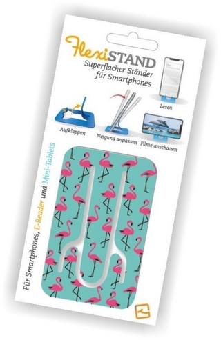 Flexistand Flamingo - superflacher Aufsteller für Smartphones und Mini-Tablets, Handyhalter