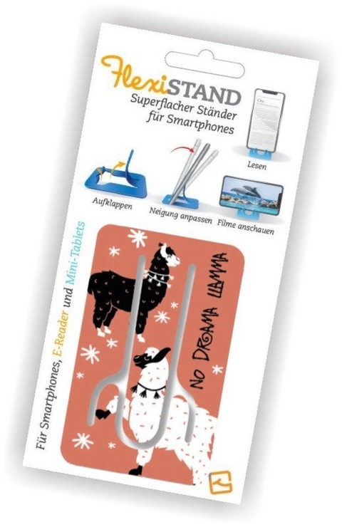 Flexistand Llama - superflacher Aufsteller f&uuml;r Smartphones und Mini-Tablets, Handyhalter
