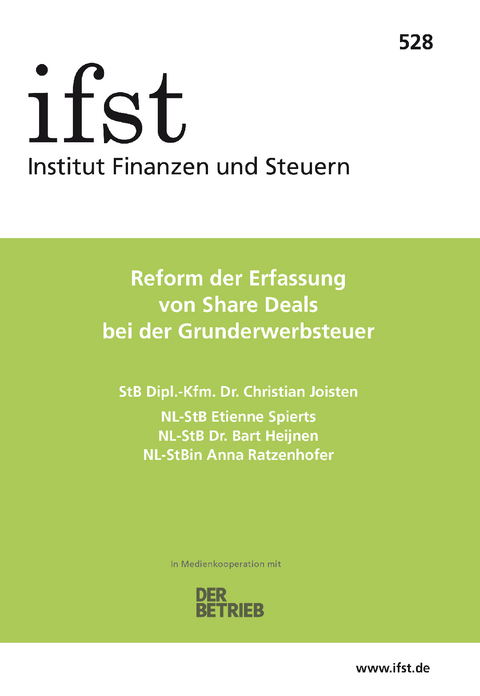 ifst-Schrift 528 - Christian Joisten, Etienne Spierts, Bart Heijnen, Anna Ratzenhofer