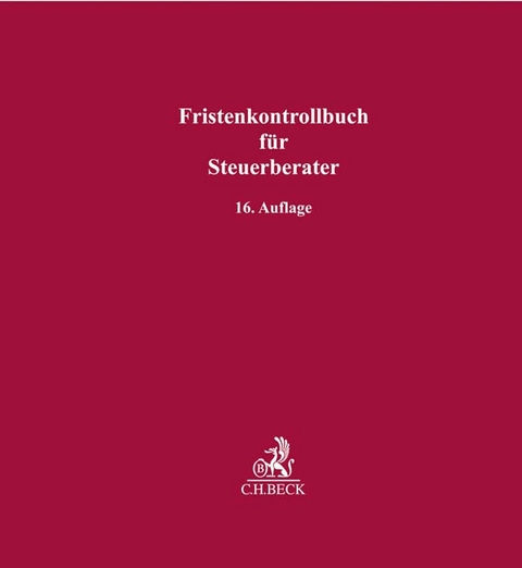 Fristenkontrollbuch f&uuml;r Steuerberater