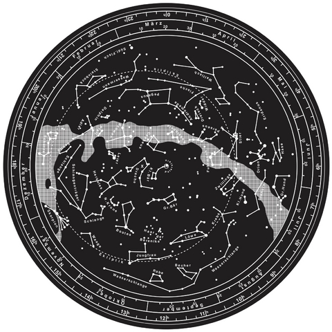 Sternkarte, N&ouml;rdlicher Sternhimmel, Nachtleuchtend - 