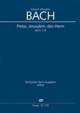 Preise, Jerusalem, den Herrn (Klavierauszug) - Johann Sebastian Bach