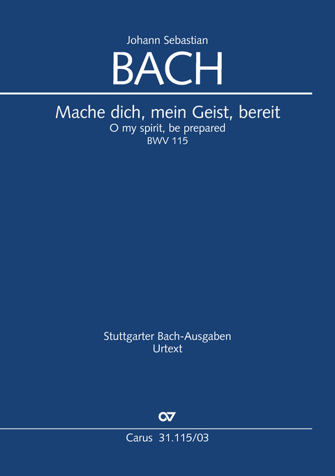 Mache dich, mein Geist, bereit (Klavierauszug) - Johann Sebastian Bach