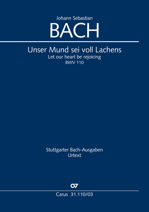 Unser Mund sei voll Lachens (Klavierauszug) - Johann Sebastian Bach