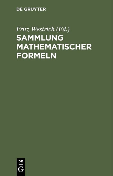 Sammlung mathematischer Formeln - 