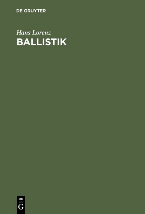 Ballistik - Hans Lorenz