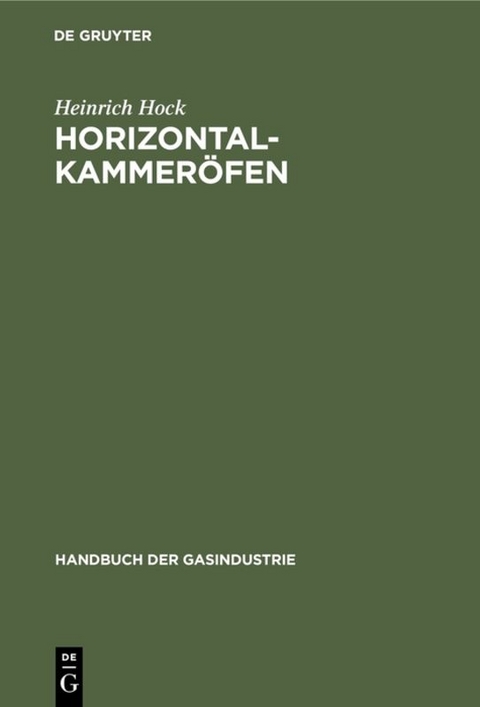 Horizontalkammer&ouml;fen - Heinrich Hock