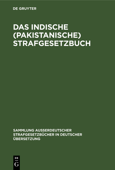 Das Indische (pakistanische) Strafgesetzbuch