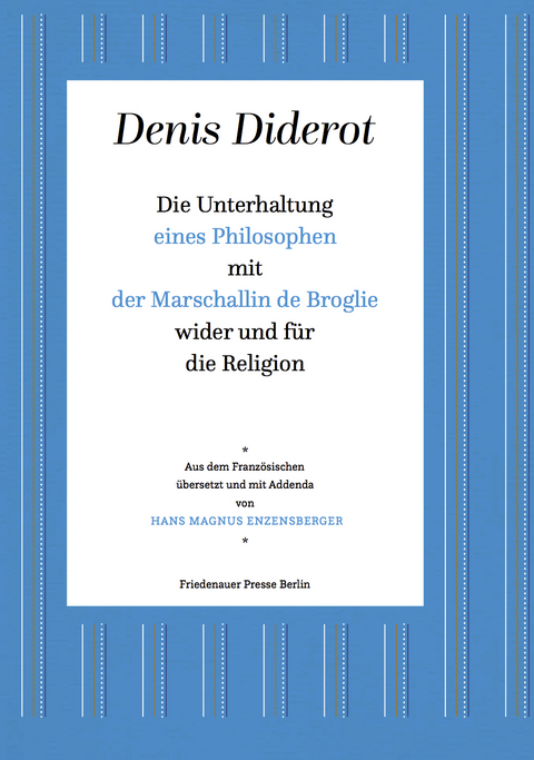 Die Unterhaltung eines Philosophen - Denis Diderot