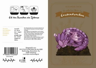 Klapppostkarte mit Saatsteckling: Lavendeldrache