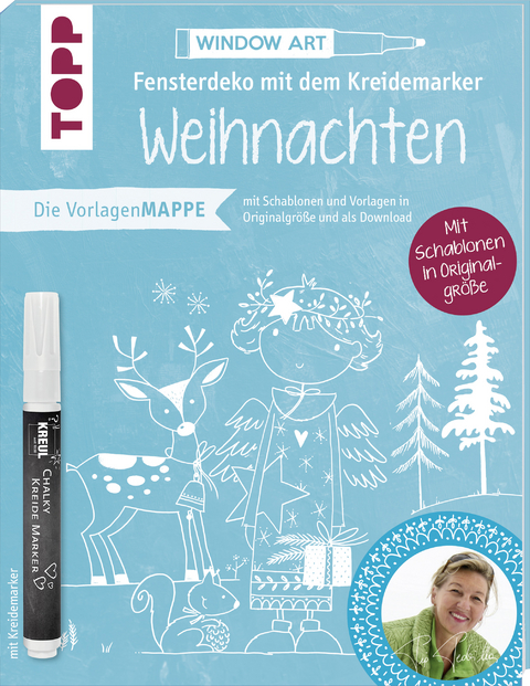 Vorlagenmappe Fensterdeko mit dem Kreidemarker - Weihnachten von Pia Pedevilla. Inkl. Original Kreidemarker von Kreul - Pia Pedevilla