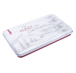 Die Kunst des Zeichnens Schmuckdose mit Zeichenmaterial