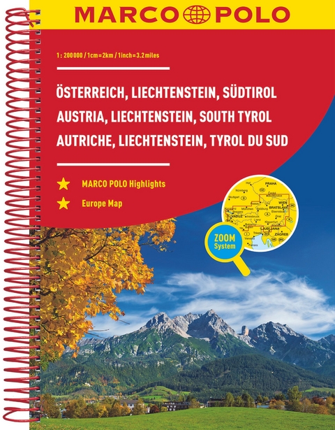 MARCO POLO Reiseatlas &Ouml;sterreich, Liechtenstein, S&uuml;dtirol 1:200.000