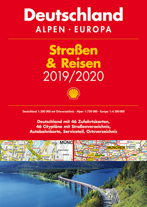 Shell Stra&szlig;en & Reisen 2019/20 Deutschland 1:300.000, Alpen, Europa