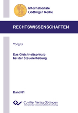 Das Gleichheitsprinzip bei der Steuererhebung - Yong Li