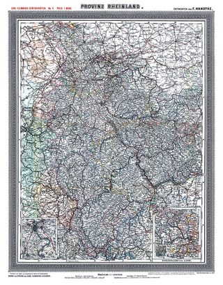 Historische Karte: Provinz RHEINLAND im Deutschen Reich - um 1903 [gerollt]