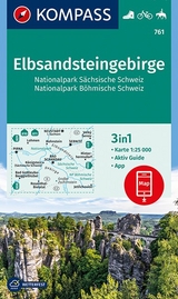 KOMPASS Wanderkarte Elbsandsteingebirge, Nationalpark S&auml;chsische Schweiz, Nationalpark B&ouml;hmische Schweiz - 