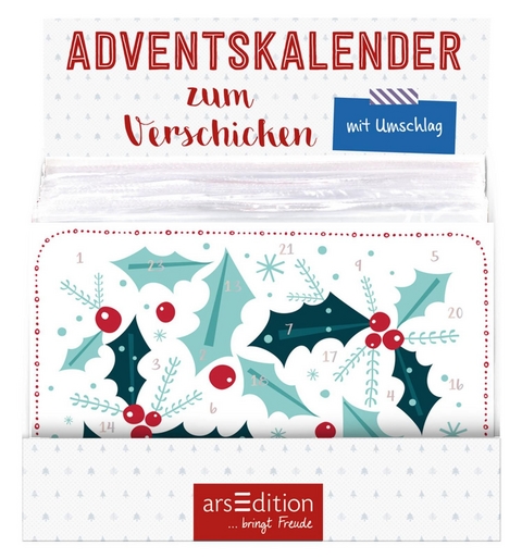 Display Adventskalender zum Verschicken Postkarten