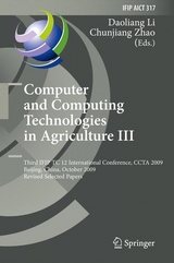 Computer and Computing Technologies in Agriculture III - 