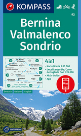 KOMPASS Wanderkarte Bernina, Valmalenco, Sondrio - 