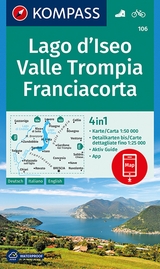 KOMPASS Wanderkarte 106 Lago d'Iseo, Valle Trompia, Franciacorta - 