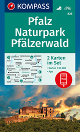KOMPASS Wanderkarte Pfalz, Naturpark Pf&auml;lzerwald - 