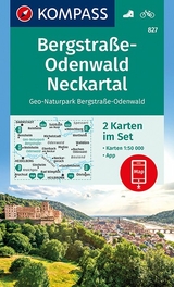 KOMPASS Wanderkarte Bergstra&szlig;e-Odenwald, Neckartal, Geo-Naturpark Bergstra&szlig;e-Odenwald - 