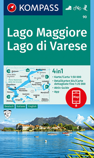 KOMPASS Wanderkarte Lago Maggiore, Lago di Varese
