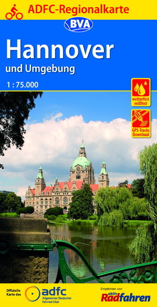 ADFC-Regionalkarte Hannover und Umgebung, 1:75.000, reiß- und wetterfest, GPS-Tracks Download