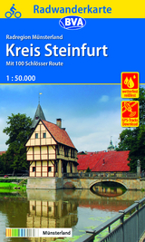 Radwanderkarte BVA Radregion Münsterland Kreis Steinfurt mit 100 Schlösser Route 1:50.000, reiß- und wetterfest, GPS-Tracks Download - 