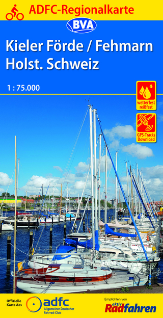 ADFC-Regionalkarte Kieler Förde/Fehmarn/Holsteinische Schweiz mit Tagestouren-Vorschlägen, 1:75.000