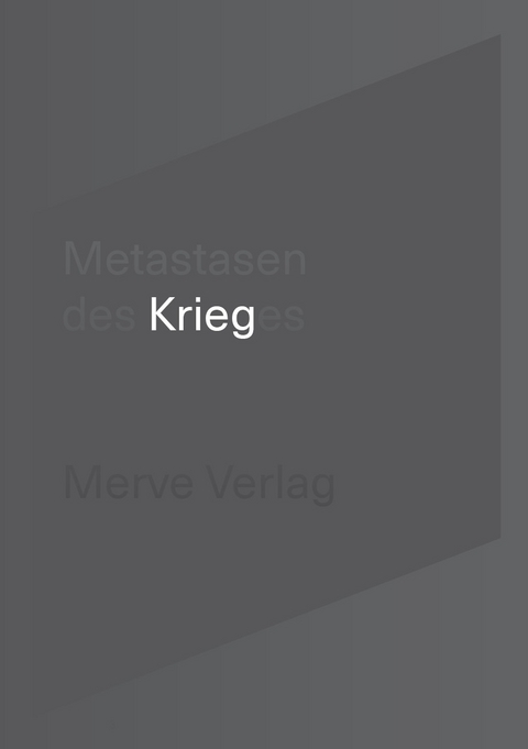 Metastasen des Krieges - Friedrich von Borries, Hans-Joachim Lenger