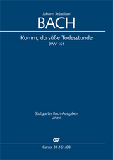 Komm, du s&uuml;&szlig;e Todesstunde (Klavierauszug) - Johann Sebastian Bach