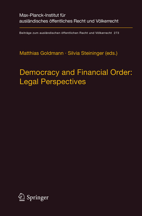 Democracy and Financial Order: Legal Perspectives - 