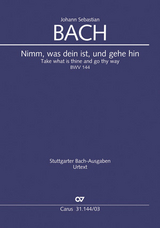 Nimm, was dein ist, und gehe hin (Klavierauszug) - Johann Sebastian Bach