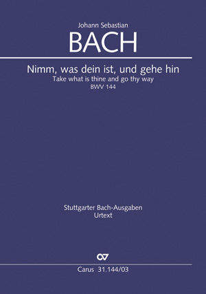 Nimm, was dein ist, und gehe hin (Klavierauszug) - Johann Sebastian Bach