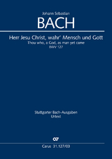 Herr Jesu Christ, wahr' Mensch und Gott (Klavierauszug) - Johann Sebastian Bach