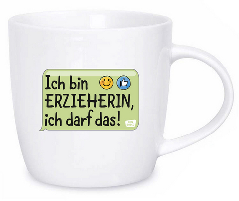 Original Don Bosco Erzieher*innen-Tasse: Ich bin Erzieherin, ich darf das! - 