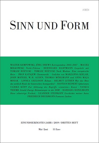 Sinn und Form 3/2019