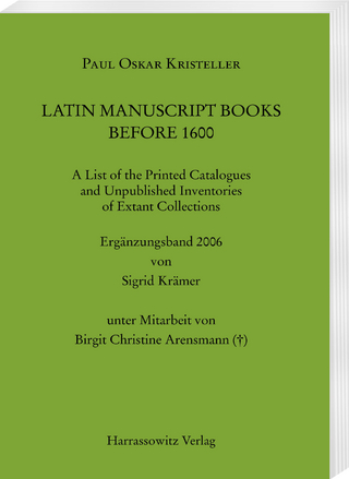 Latin Manuscript Books before 1600