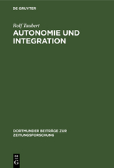 Autonomie und Integration - Rolf Taubert