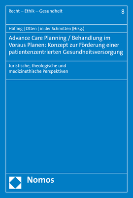 Advance Care Planning / Behandlung im Voraus Planen: Konzept zur F&ouml;rderung einer patientenzentrierten Gesundheitsversorgung - 
